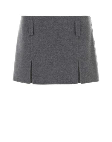 [해외직구][X45]미우미우 MG2750SOOO15Q8 F0031 여성 스커트 치마 롱 미디 미니스커트 Grey wool blend mini skirt