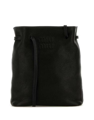 [해외직구][X45]미우미우 5NF460AEFX F0002 여성 클러치 파우치 뷰티케이스 Black leather crossbody bag