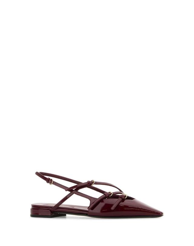 미우미우 [해외직구][X45]미우미우 5F476EF010069 F0D27 여성 플랫슈즈 발레리나슈즈 메리제인 Burgundy leather ballerinas 착용컷