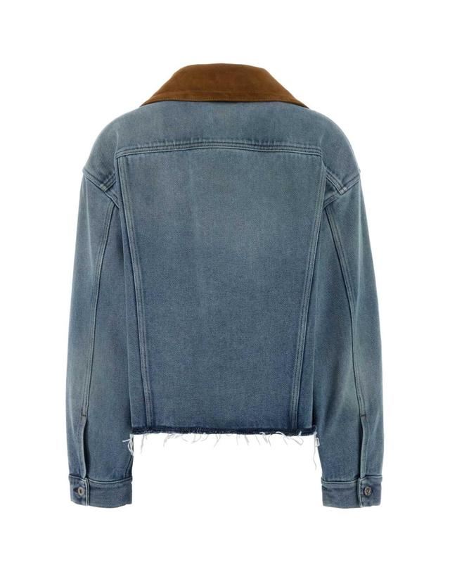 미우미우 [해외직구][X45]미우미우 GWB313SOOO196Y F0013 여성 자켓 베스트 블레이저 봄버 데님 Denim jacket 착용컷