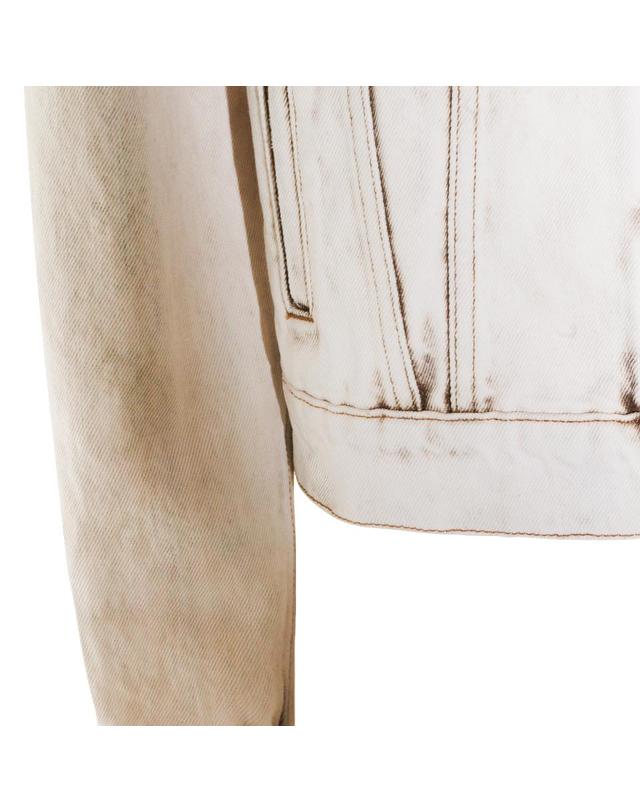 미우미우 [해외직구][S27]미우미우 GWB273SOOO183TF0009 여성 데님자켓 청자켓 캐주얼자켓 재킷 봄버 보머 WHITE DENIM JACKET 착용컷