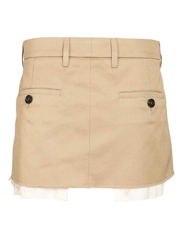 미우미우 [해외직구][A94]미우미우 MG2690 S OOO 1UPXF0065 여성 스커트 치마 MIU MIU MIU MIU Cotton Chino Mini Skirt 착용컷