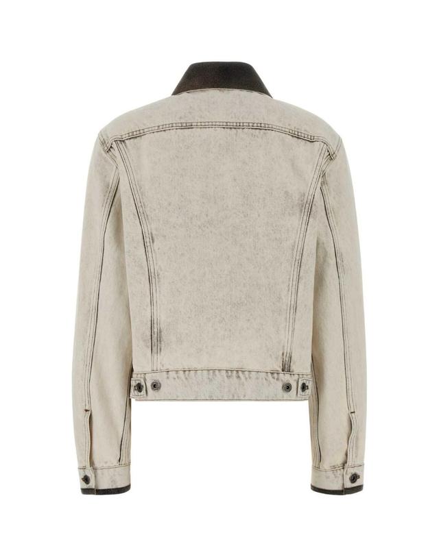 미우미우 [해외직구][X45]미우미우 GWB273SOOO183T F0009 여성 자켓 베스트 블레이저 봄버 데님 White denim jacket 착용컷