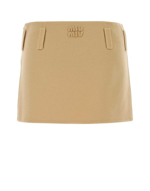 미우미우 [해외직구][X45]미우미우 MG2750SOOO15Q8 F0K57 여성 스커트 치마 롱 미디 미니스커트 Pastel yellow wool blend mini skirt 착용컷