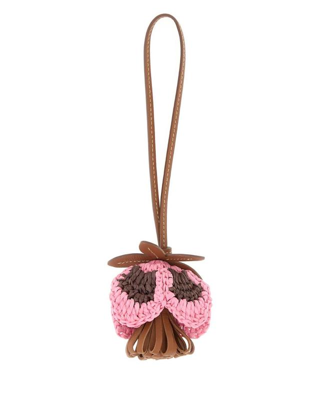미우미우 [해외직구][X45]미우미우 5TL4982IG8 F00JN 여성 키홀더 키링 백참 열쇠고리 Multicolor leather and raffia charm 착용컷