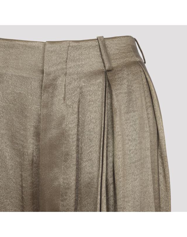 폴로 [해외직구][D14]RALPH LAUREN COLLECTION 290P20810001 ANTIQUE BRASS 여성 팬츠 하의 트라우저 바지 Ralph Lauren Collection Greer Pleated Trousers 착용컷