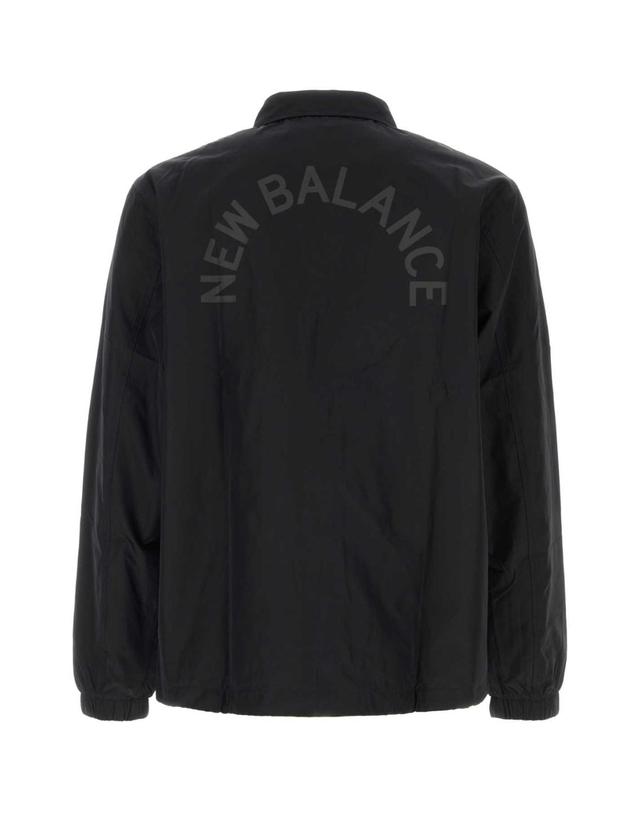 뉴발란스 [해외직구][X45]뉴발란스 MJ61U6AJBK BLACK 남성 블레이저 봄버 캐주얼자켓 Black polyester jacket 착용컷