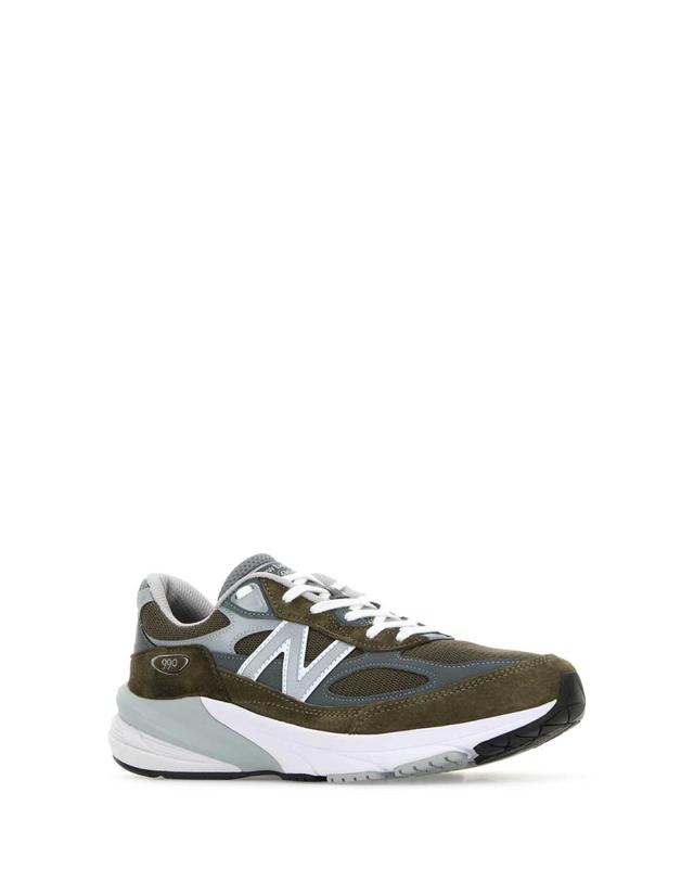 뉴발란스 [해외직구][X45]뉴발란스 U990OG6 OLIVE 여성 스니커즈 단화 운동화 Multicolor mesh and suede 990v6 sneakers 착용컷