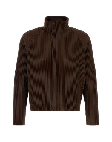 [해외직구][X45]옴므 플리세 이세이 미야케 HP68JC151 46 남성 스웨터 니트 가디건 Chocolate polyester sweatshirt