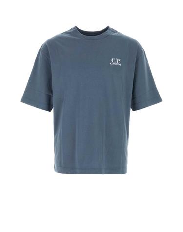 [해외직구][X45]CP컴퍼니 21CMTS209A110579W 871 남성 티셔츠 민소매 탑 Denim blue cotton t shirt