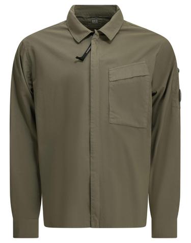 [해외직구][V90]CP컴퍼니 21CMOS143A110143G356 남성 자켓 아우터 코트 바람막이 Overshirt Jacket with Logo