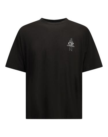 [해외직구][V90]CP컴퍼니 21CMTS166A005100W999 남성 티셔츠 긴팔 반팔 Crewneck T shirt with logo