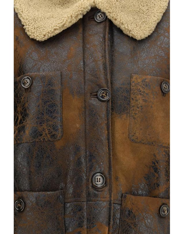 발스타 [해외직구][K68]발스타 417AF045 V0054 여성 자켓 베스트 봄버 파카 베스트 블레이저 Oversized leather Jacket with shearling collar 착용컷