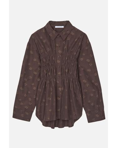 [해외직구][G95]세실리에 반센 26RTW12002BROWN 여성 셔츠 블라우스 남방 CBBRAXTON SHIRT DITSY BELLIS