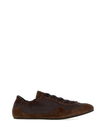 [해외직구][X45]세실리에 반센 226FTW30001 BROWN 여성 스니커즈 단화 운동화 로우탑 하이탑 Brown fabric and suede sneakers