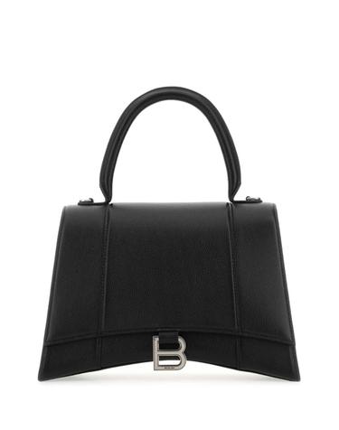 [해외직구][X45]발렌시아가 6196681IZHY 1000 여성 토트백 쇼퍼백 탑핸들백 핸드백 Black leather Hourglass handbag