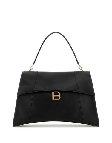 [해외직구][X45]발렌시아가 8107322ABF9 1000 여성 토트백 쇼퍼백 탑핸들백 핸드백 Black leather large Hourglass Soft handbag