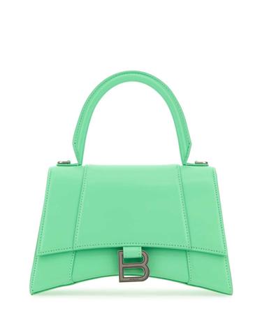 [해외직구][X45]발렌시아가 5935461QJ4Y 3823 여성 토트백 쇼퍼백 탑핸들백 핸드백 Mint green leather small Hourglass handbag
