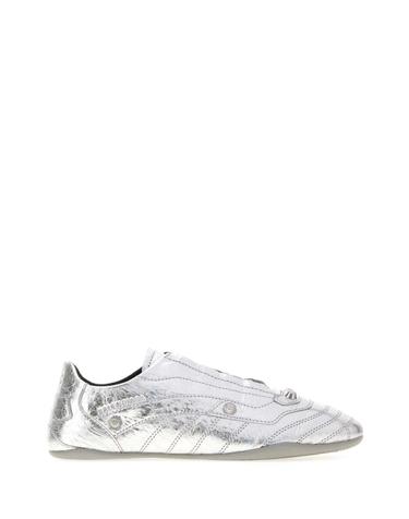 [해외직구][X45]발렌시아가 856693WZCYL 8800 여성 스니커즈 단화 운동화 로우탑 하이탑 Silver leather City sneakers