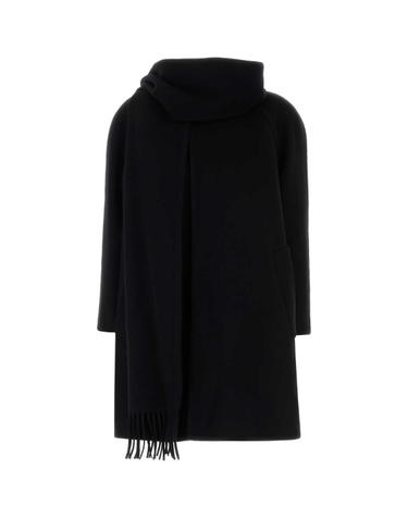 [해외직구][X45]발렌시아가 850604TTU13 1000 여성 코트 하프 롱 트렌치 오버코트 코트자켓 Black cashmere coat