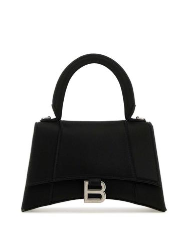 [해외직구][X45]발렌시아가 5935462AATP 1000 여성 토트백 쇼퍼백 탑핸들백 핸드백 Black satin small Hourglass handbag