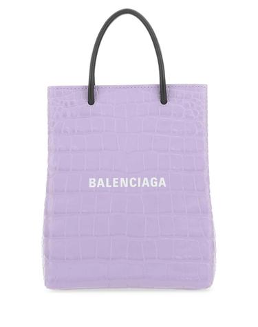[해외직구][X45]발렌시아가 6938051U61N 5390 여성 토트백 쇼퍼백 탑핸들백 핸드백 Lilac leather handbag