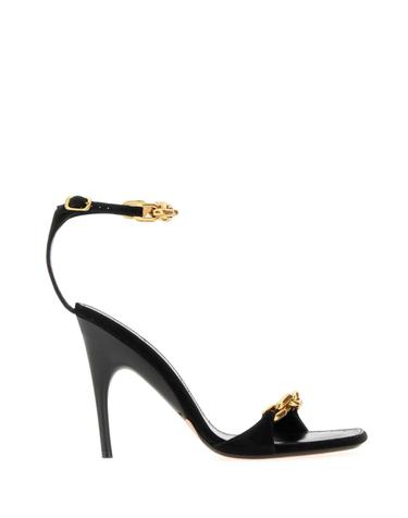 [해외직구][X45]발렌시아가 876497WCB37 1080 여성 펌프스 슬링백 하이힐 스트랩힐 Black suede Duchesse 110 sandals