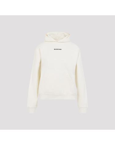 [해외직구][D14]발렌시아가 851238TTVJ2 2884 CREAM 여성 맨투맨 후드 스웨트셔츠 집업 Balenciaga Medium Fit Hoodie