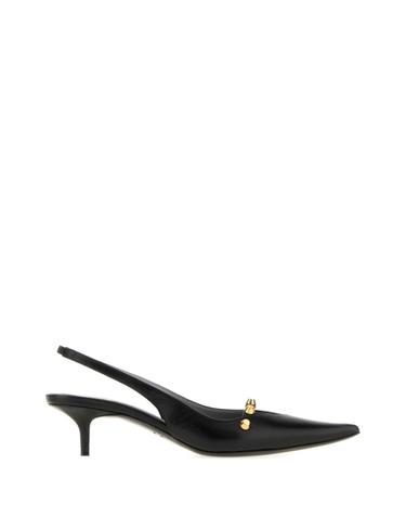 [해외직구][X45]발렌시아가 A008N9WCDH1 1080 여성 펌프스 슬링백 하이힐 스트랩힐 Black nappa leather pumps