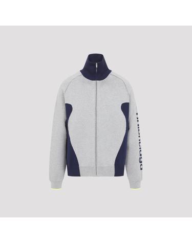[해외직구][D14]발렌시아가 A000GVT3459 1223 GREY NAVY 남성 니트 스웨터 가디건 Balenciaga Knitted Zip Up Cardigan