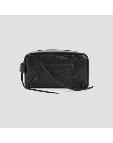 [해외직구][D14]발렌시아가 8726682ABFY 1000 BLACK 여성 파우치 베네티백 Balenciaga Le City Toiletry Pouch