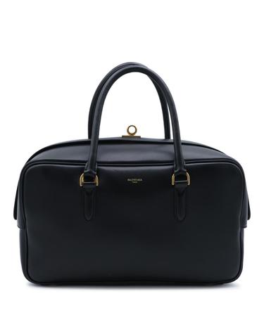 [해외직구][B47]발렌시아가 A0001M2ACRT1053 여성 토트백 탑핸들백 가방 BLACK LE 7 LAMBSKIN MEDIUM BOWLING BAG