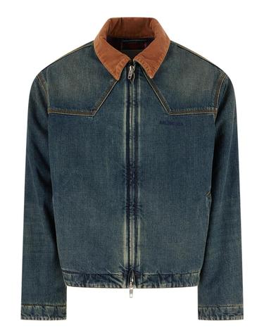 [해외직구][W63]발렌시아가 A001RTTVWA1 4129 남성 자켓 봄버 다운 아우터 Giubbino imbottito in denim