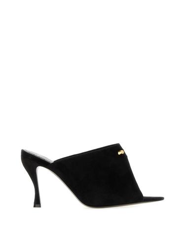 [해외직구][X45]발렌시아가 A006G7WBFE1 1080 여성 펌프스 슬링백 하이힐 스트랩힐 Black suede Midnight City mules