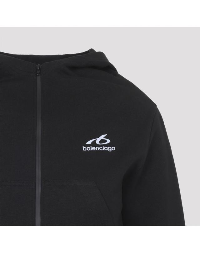발렌시아가 [해외직구][D14]발렌시아가 A0024RTUVQ5 1000 BLACK 여성 맨투맨 후드 스웨트셔츠 집업 Balenciaga Cocoon Hoodie 착용컷