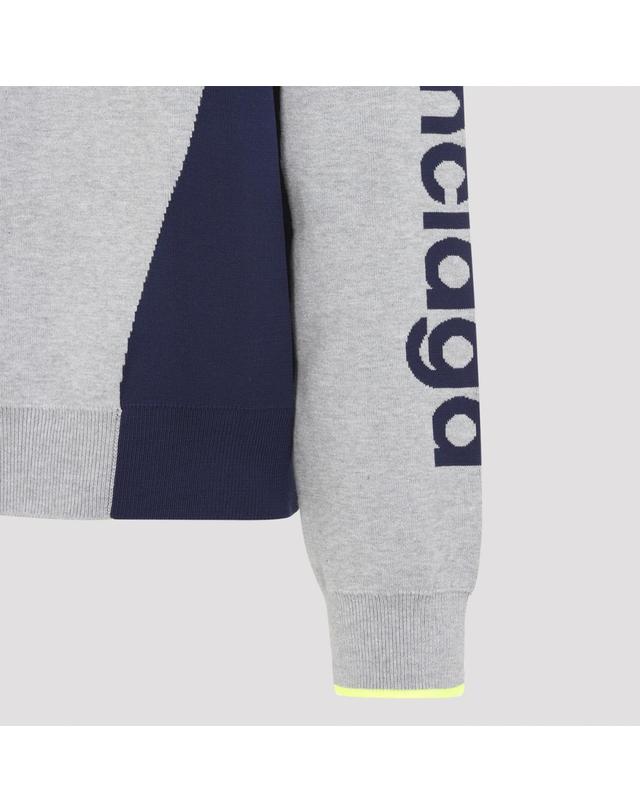 발렌시아가 [해외직구][D14]발렌시아가 A000GVT3459 1223 GREY NAVY 남성 니트 스웨터 가디건 Balenciaga Knitted Zip Up Cardigan 착용컷