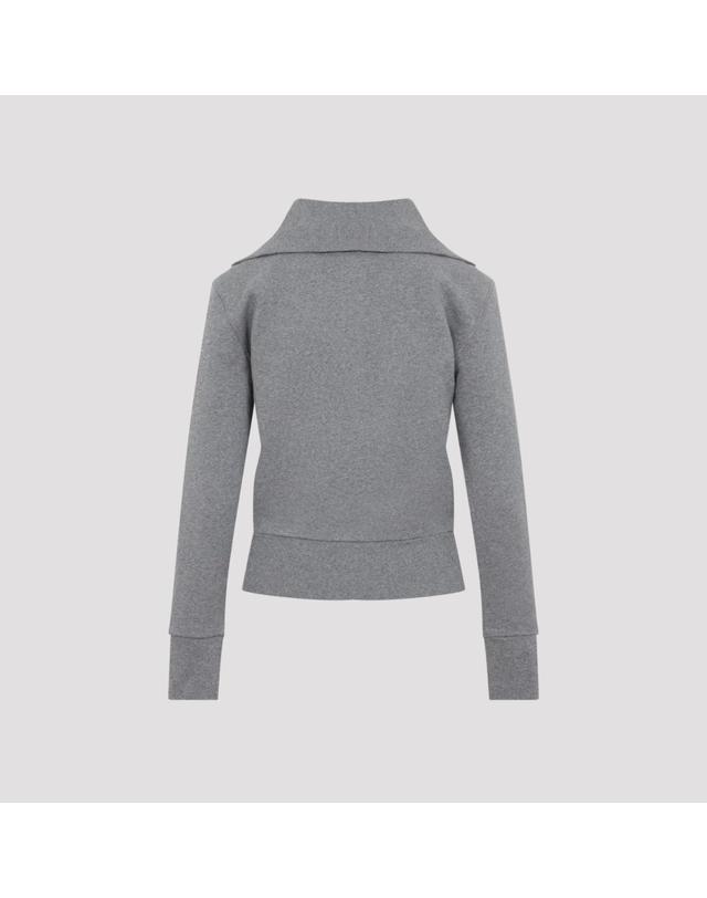 발렌시아가 [해외직구][D14]발렌시아가 A009S3TUVA4 8519 DARK HEATHER 여성 스웨터 니트 가디건 Balenciaga Fitted Zip Up Jacket 착용컷