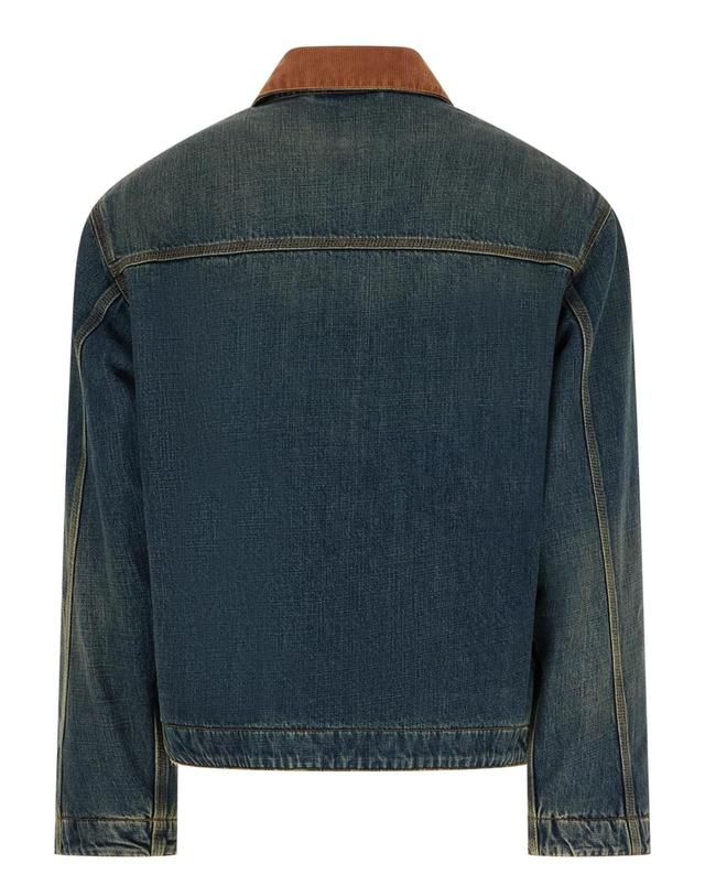 발렌시아가 [해외직구][W63]발렌시아가 A001RTTVWA1 4129 남성 자켓 봄버 다운 아우터 Giubbino imbottito in denim 착용컷