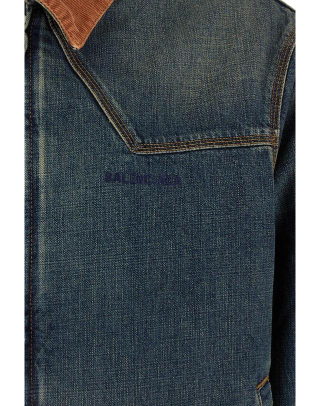 발렌시아가 [해외직구][W63]발렌시아가 A001RTTVWA1 4129 남성 자켓 봄버 다운 아우터 Giubbino imbottito in denim 착용컷
