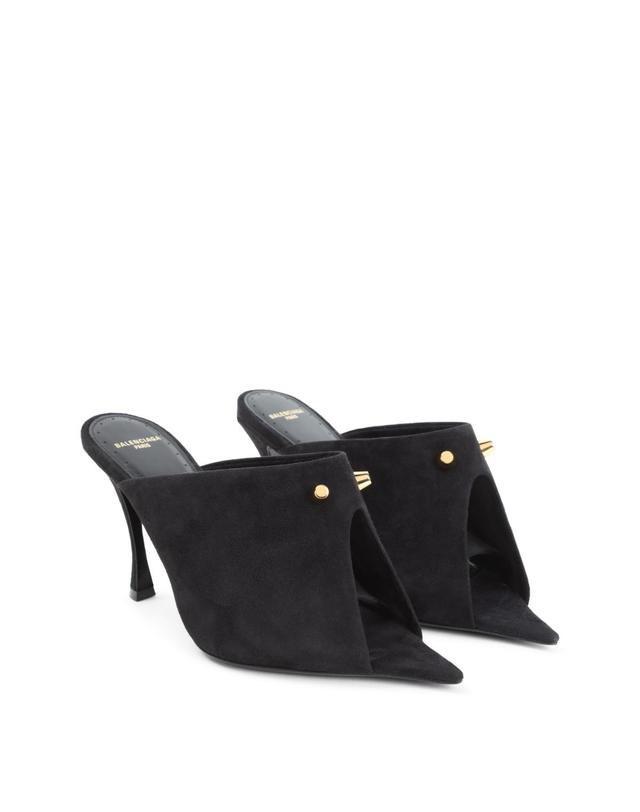 발렌시아가 [해외직구][D14]발렌시아가 A006G7WBFE1 1080 BLACK GOLD 여성 펌프스 하이힐 슬링백 Balenciaga City Mule 착용컷