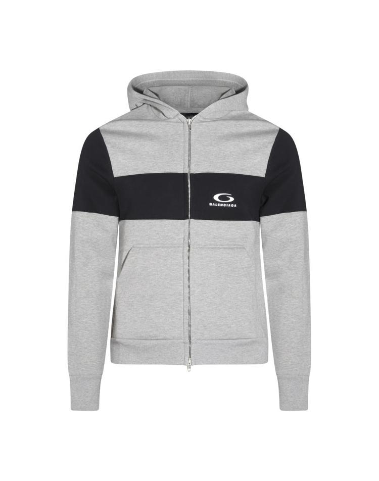 [해외직구][Q11]발렌시아가 808832TRVJ21167 남성 맨투맨 스웨트셔츠 후드 DARK GREY AND BLACK COTTON SWEATSHIRT