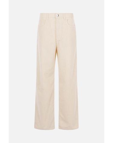 [해외직구][E32]ROHE 42030421119 여성 바지 팬츠 트라우저 면바지 슬렉스 로고 ROHE Bruun baggy trousers in corduroy