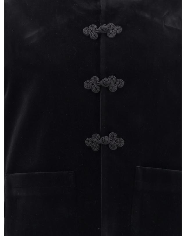 로헤 [해외직구][N85]ROHE 42111010 여성 블레이저 베스트자켓 자켓 ROHE Velvet blazer with Pankou closure 착용컷