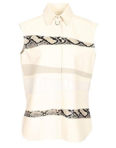 [해외직구][A94]DURAZZI MILANO SS25LSH01 077 SUPI001 여성 셔츠 블라우스 DURAZZI MILANO DURAZZI MILANO Sleeveless Leather Shirt