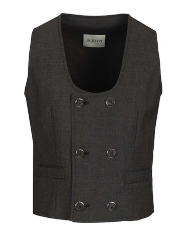 [해외직구][A94]DURAZZI MILANO SS26V01 TT0083GR05 여성 베스트 질렛 조끼 DURAZZI MILANO DURAZZI MILANO Tailored Double Breasted Vest