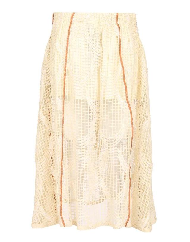 두라찌 [해외직구][A94]DURAZZI MILANO SS25SK07 071 RETI001 여성 스커트 치마 DURAZZI MILANO DURAZZI MILANO Mesh Midi Skirt 착용컷