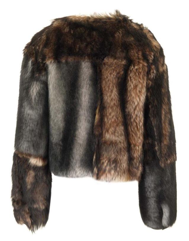 두라찌 [해외직구][A94]DURAZZI MILANO FW24LO02 049AGEGR01 여성 가죽자켓 바이커자켓 DURAZZI MILANO DURAZZI MILANO Crewneck Fur Coat 착용컷