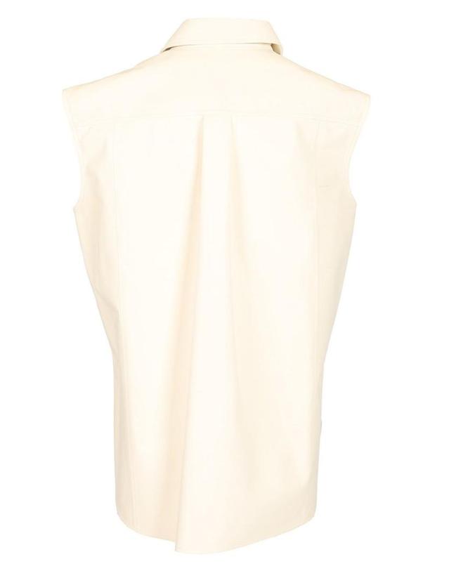 두라찌 [해외직구][A94]DURAZZI MILANO SS25LSH01 077 SUPI001 여성 셔츠 블라우스 DURAZZI MILANO DURAZZI MILANO Sleeveless Leather Shirt 착용컷