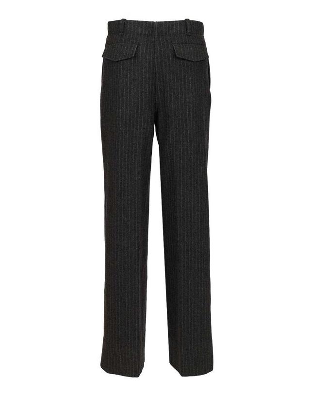 두라찌 [해외직구][A94]DURAZZI MILANO FW25P02 TT0049GR06 여성 팬츠 트라우저 바지 DURAZZI MILANO DURAZZI MILANO Pinstriped Wool Trousers 착용컷