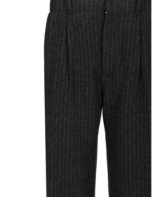 두라찌 [해외직구][A94]DURAZZI MILANO FW25P02 TT0049GR06 여성 팬츠 트라우저 바지 DURAZZI MILANO DURAZZI MILANO Pinstriped Wool Trousers 착용컷